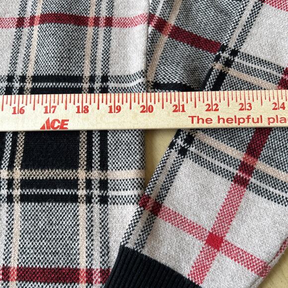 Argyle Plaid Clueless Sweater Preppy Y2K Viscose Blend Black Beige Ivy League M - Picture 9 of 14